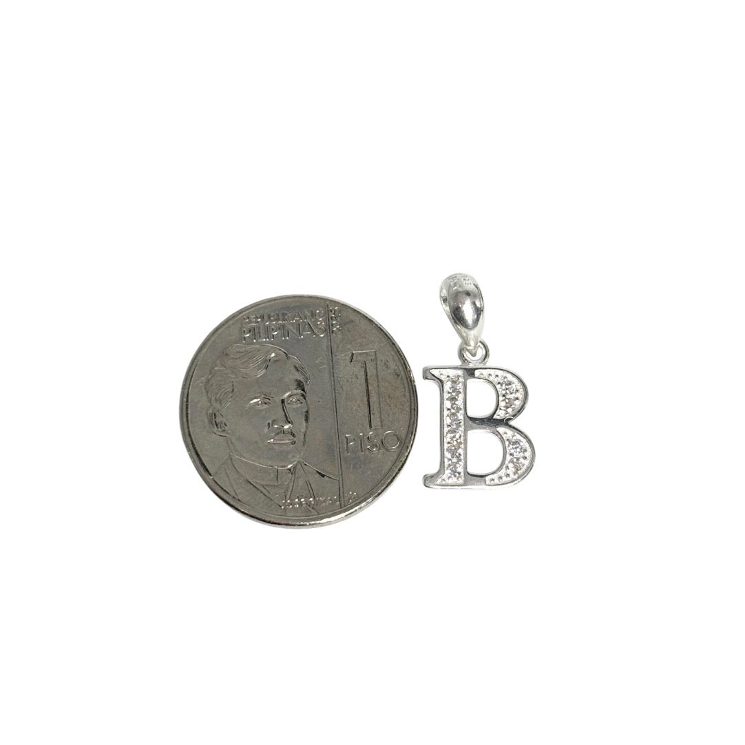 MT - 92.5 Sterling Silver - Letter B Pendant