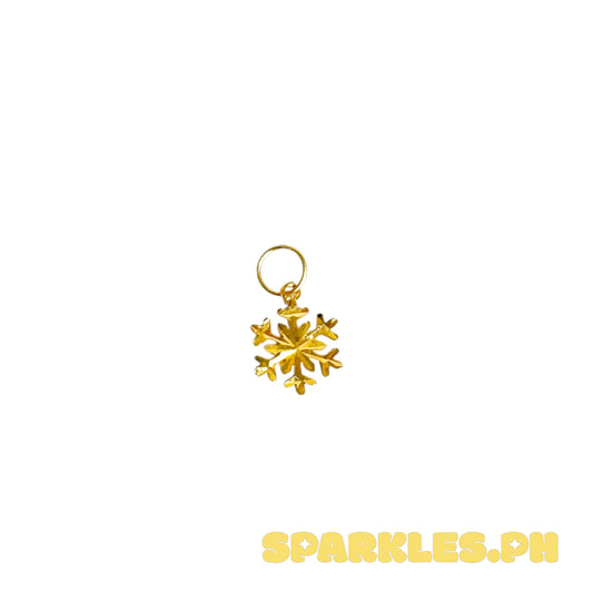 18k Saudi Gold 5mm Snow Flakes Pendant .09 grams - SKU-U3TKJJCC