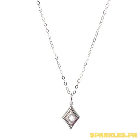 18k Natural Diamond - White Gold Diamond Muse Necklace