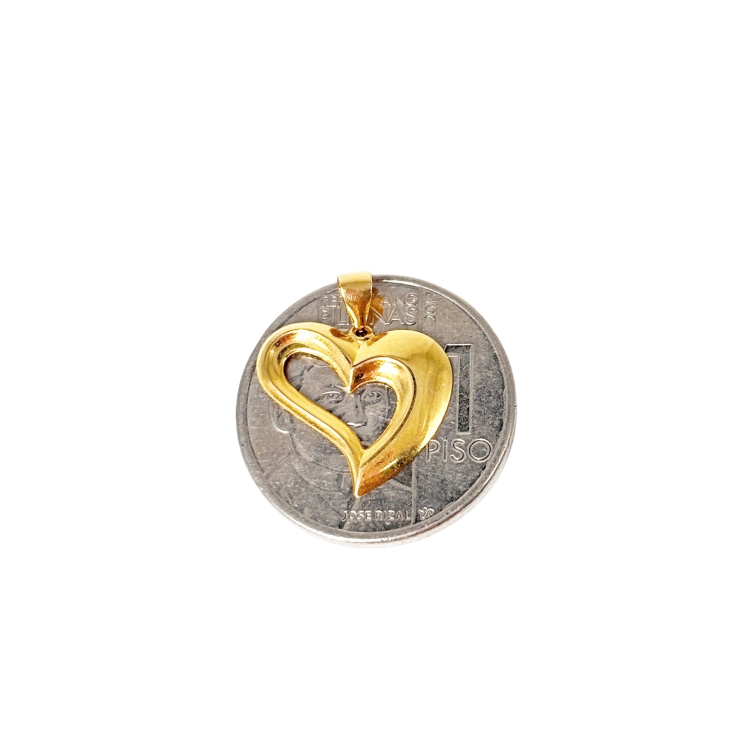 Foxtail Chain 18k Saudi Gold 18" + 18k Saudi Gold Classic Heart Pendant
