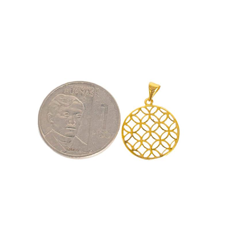 18k Saudi Gold Karkar Chain 18" + 18k Saudi Gold Money Catcher Pendant