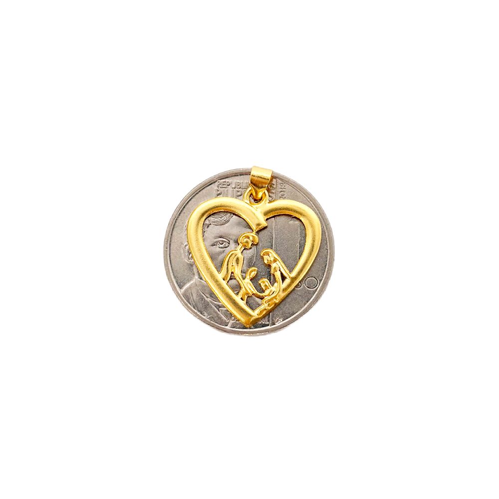 18k Saudi Gold La Familia Pendant - SKU-510E8C3R