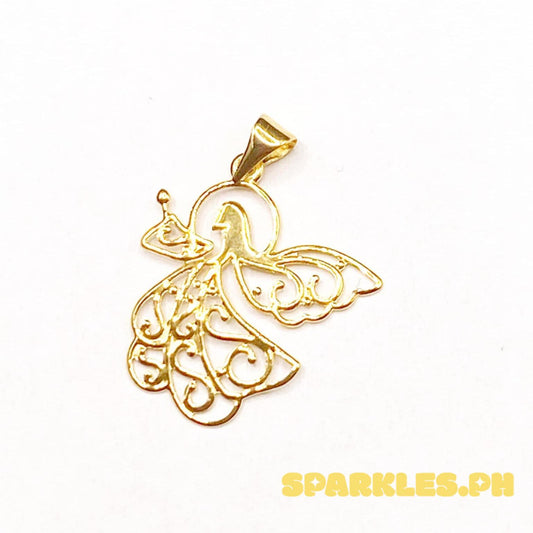 18k Saudi Gold Angel Pendant - SKU-TG2ICLHW