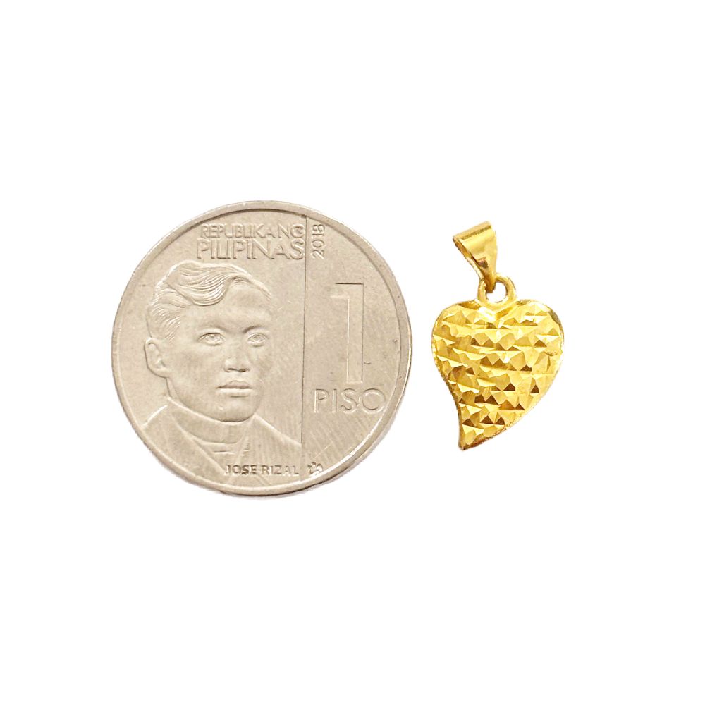 18k Saudi Gold Sexyheart Diacut + Foxtail Chain 18”