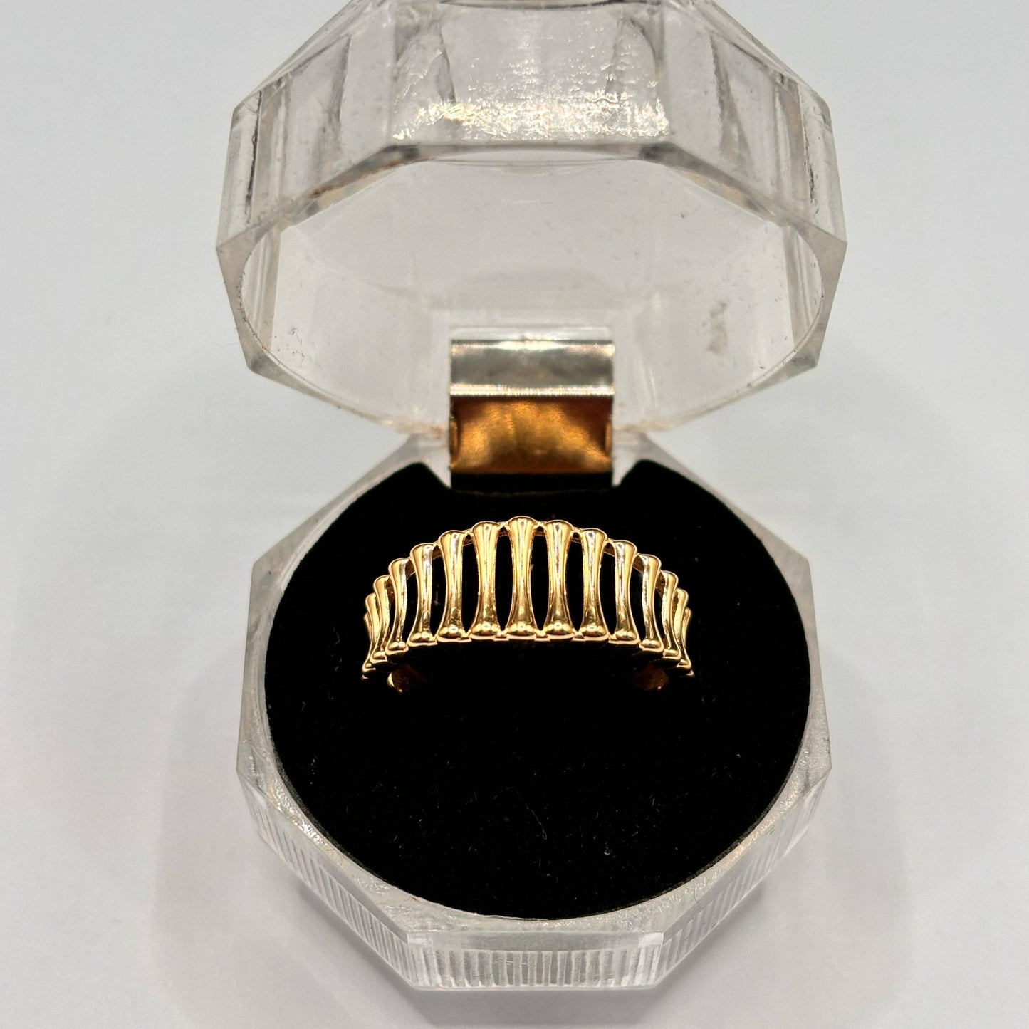 18k Saudi Gold V2 Bamboo Ring Makapal - SKU-PF5TSQCS