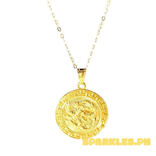 18k Saudi Gold Set Dragon Medallion + Tauco Chain lv1
