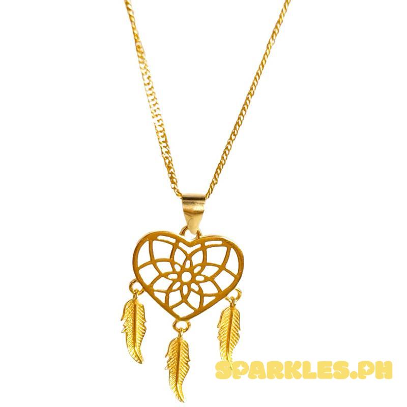 18k Saudi Gold Dream Heart + Japan Style Chain V1 22”