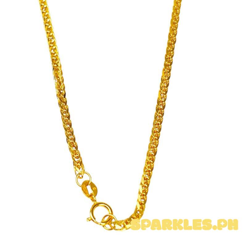 18k Saudi Gold Foxtail Chain Makapal 18” V2 - SKUMR1626CHA