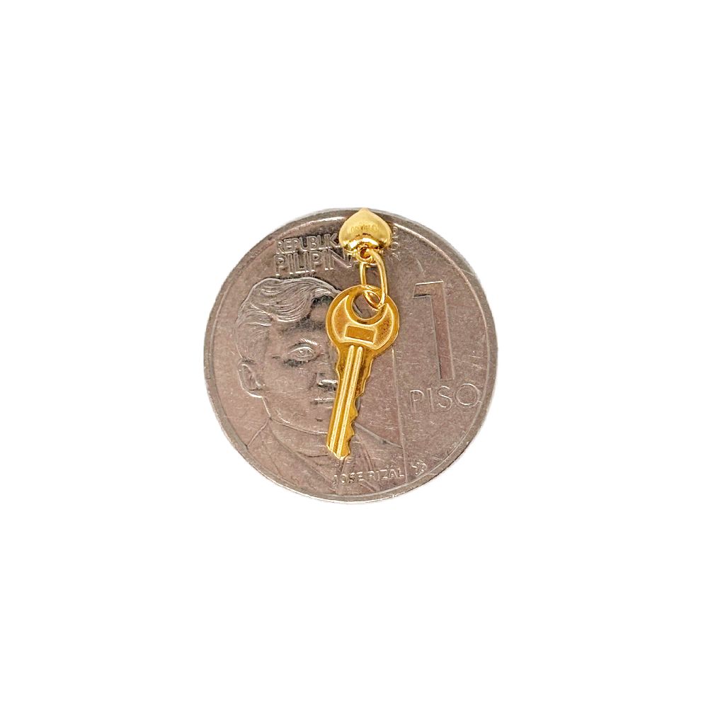 18k Saudi Gold Love Key Pendant - SKU-JQYL5MBO