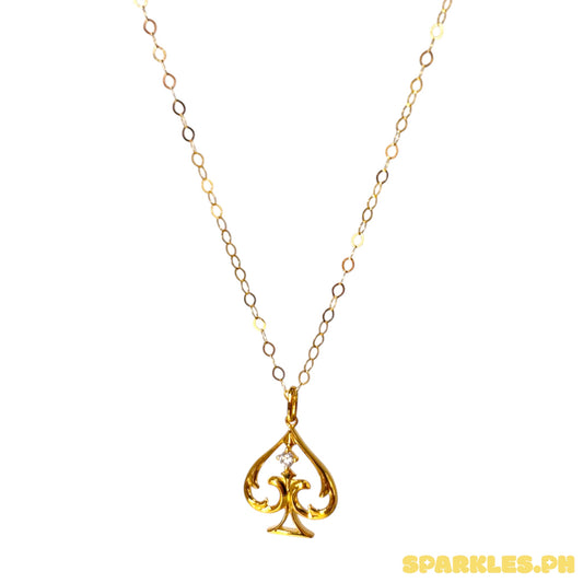 18k Natural Diamond -  Yellow Gold ACE Necklace