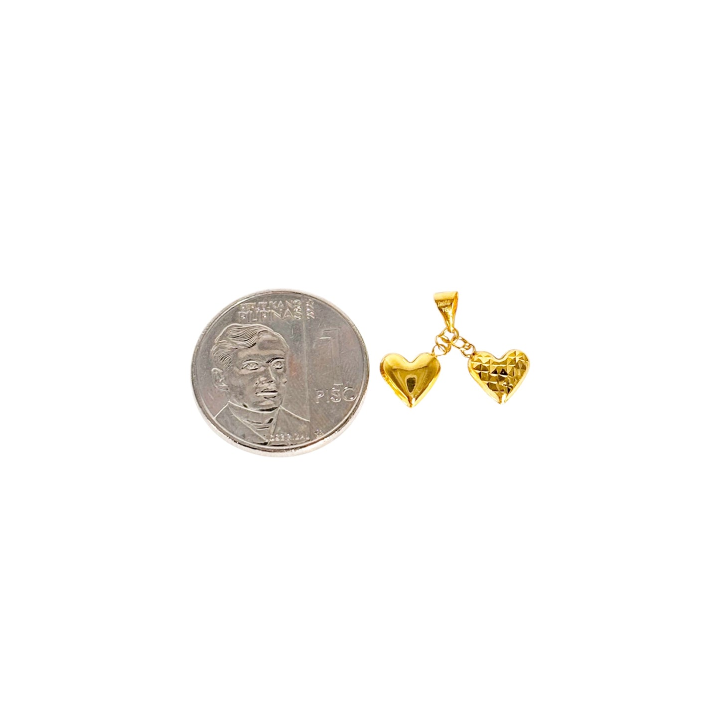 18k Saudi Gold Heart Pair Pendant
- SKU-MUY23U69