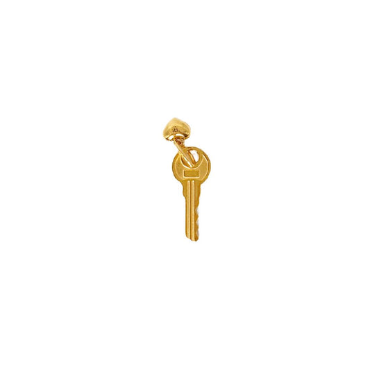 18k Saudi Gold Love Key Pendant - SKU-JQYL5MBO