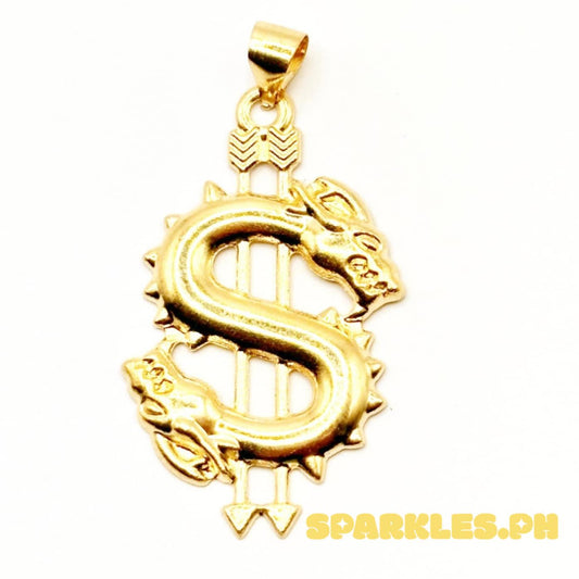 18k Saudi Gold Dollar Pendant - SKU-36DIO149