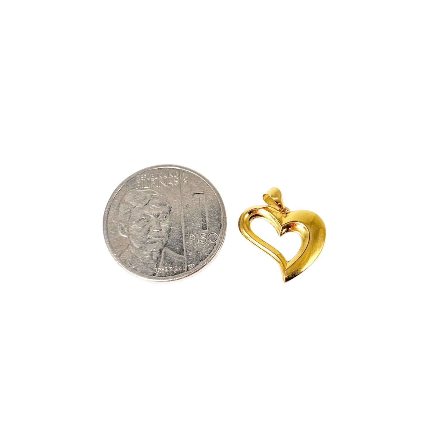 Foxtail Chain 18k Saudi Gold 18" + 18k Saudi Gold Classic Heart Pendant