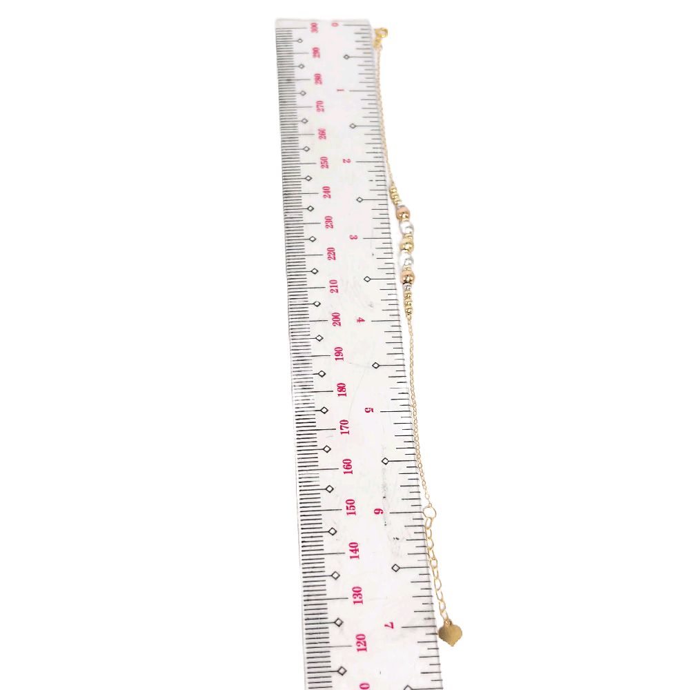 18k Saudi Gold Tri-Color Bracelet - SKU-WAHB1TMS