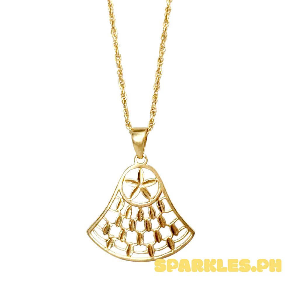 18k Saudi Gold Set Star Bell + Rope Chain 20"