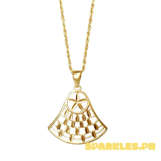 18k Saudi Gold Set Star Bell + Rope Chain 20"