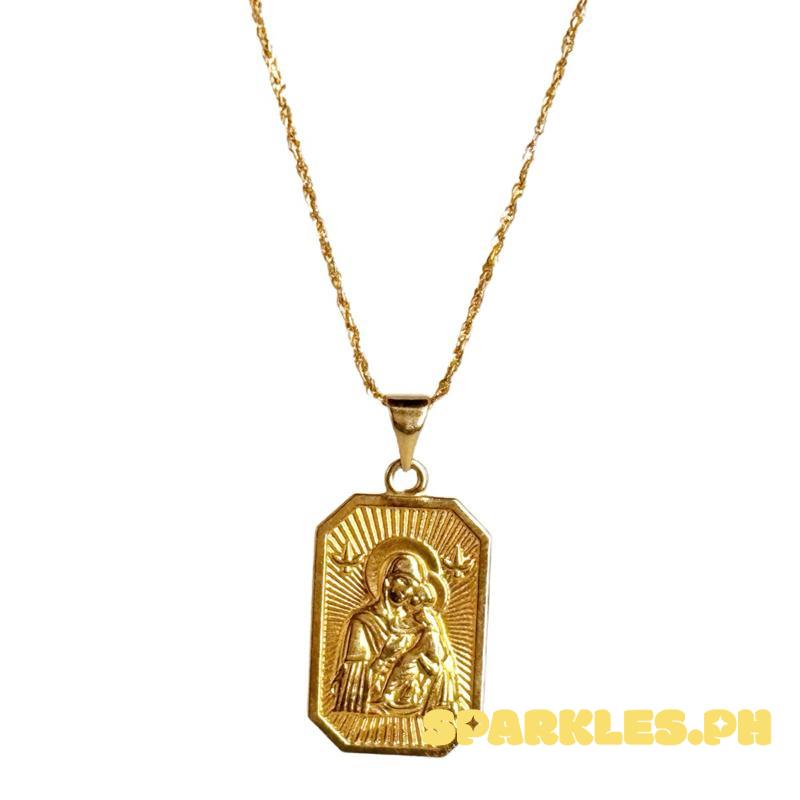 18k Saudi Gold Set Devotion + Rope Chain 18”