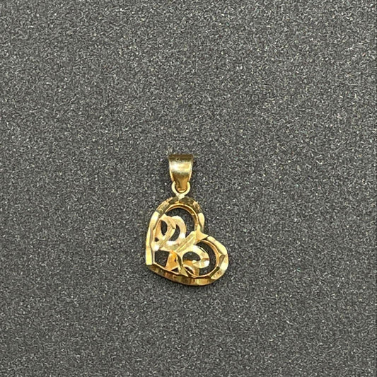 18k Saudi Gold .31g PER GRAM Enchanted Heart Solido Pawnable