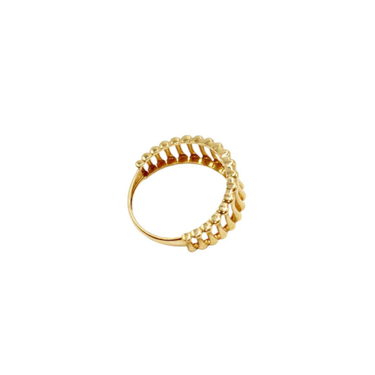 18k Saudi Gold V2 Bamboo Ring Makapal - SKU-PF5TSQCS