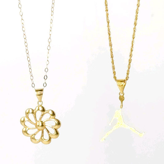 18k Saudi Gold Combo Sets Turbine + Tauco Chain lv1 & Jordan Style + Rope Chain 20"