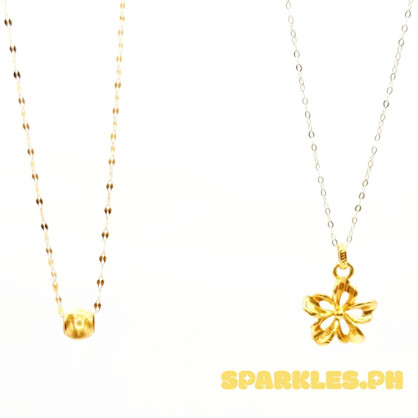 18k Saudi Gold Combo Set Gold Cat Eye + Dancing Chain & FlowerStyle AMPAW + Tauco Chain lv1