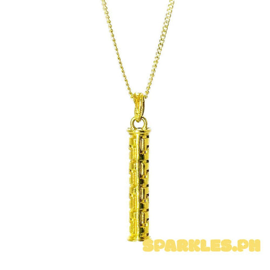 18k Saudi Gold Set Long Hook Barrel + Cadena Chain 20"