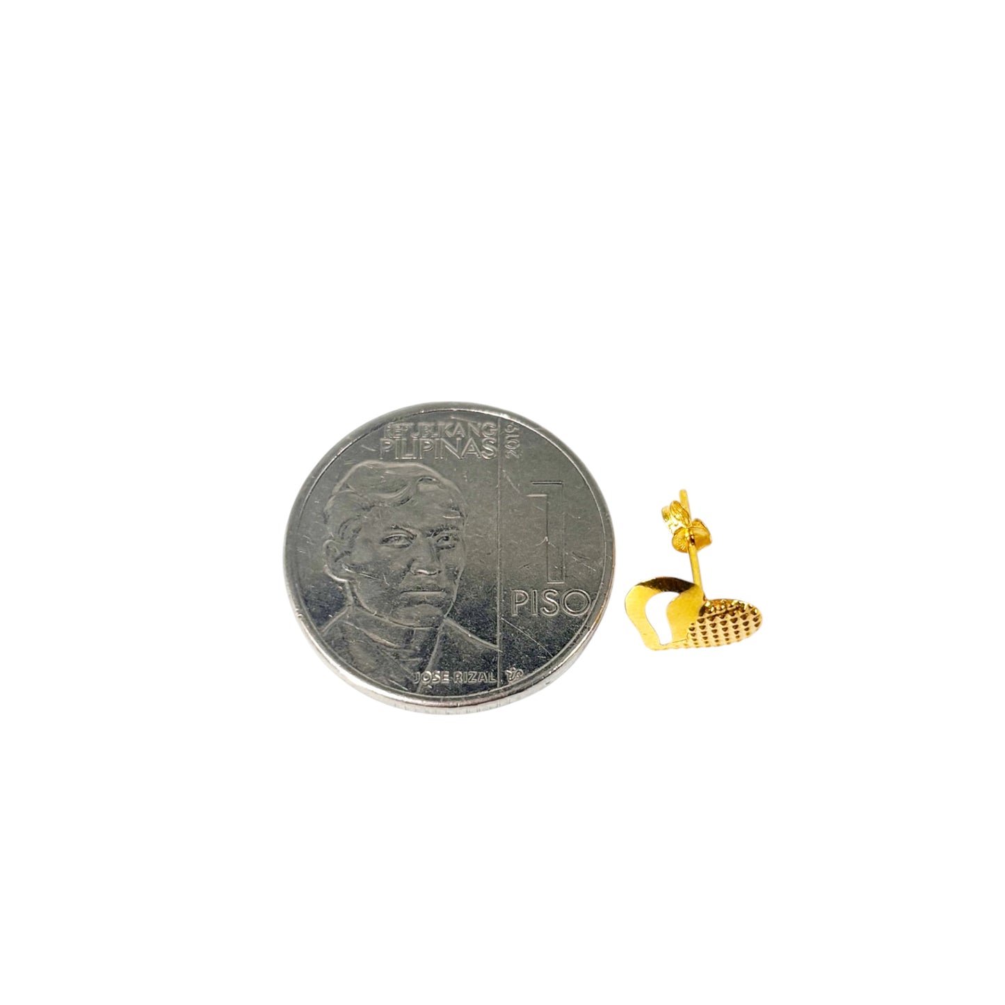 18k Saudi Gold Broken Heart Earrings