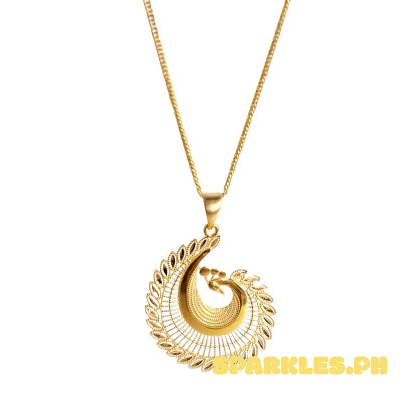 18k Saudi Gold Peacock Curve + Japan Style Chain V1 22”