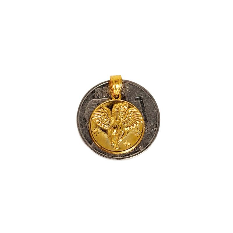 18k Saudi Gold Set Pegasus Pendant - SKU-GMX61WOB