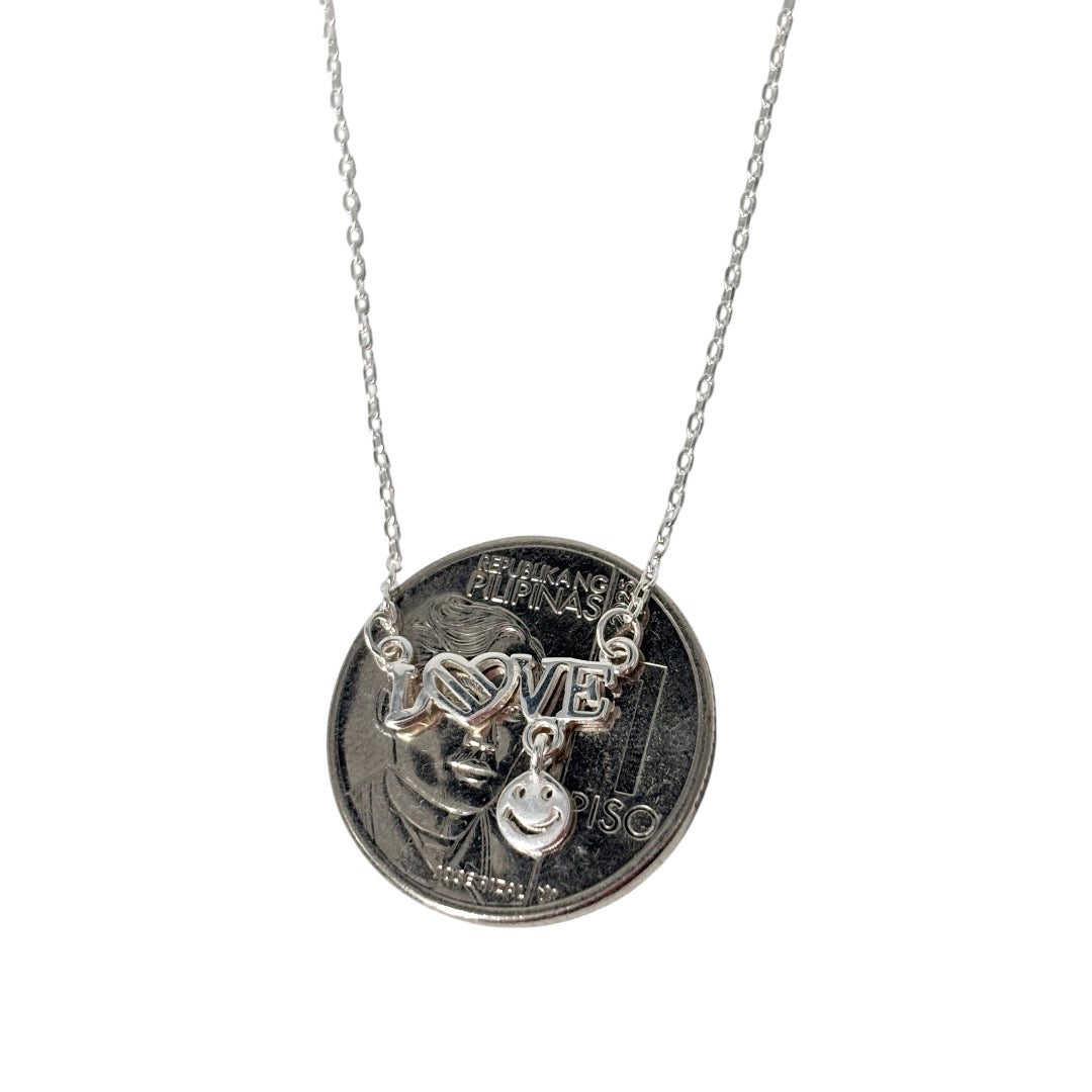 92.5 Sterling Silver - Love Smiley Necklace