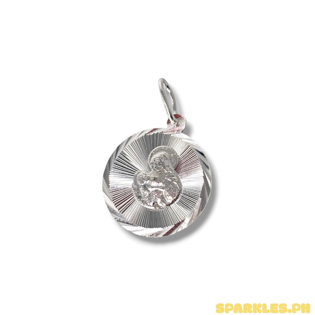 92.5 Sterling Silver - Mary and Child Medallion