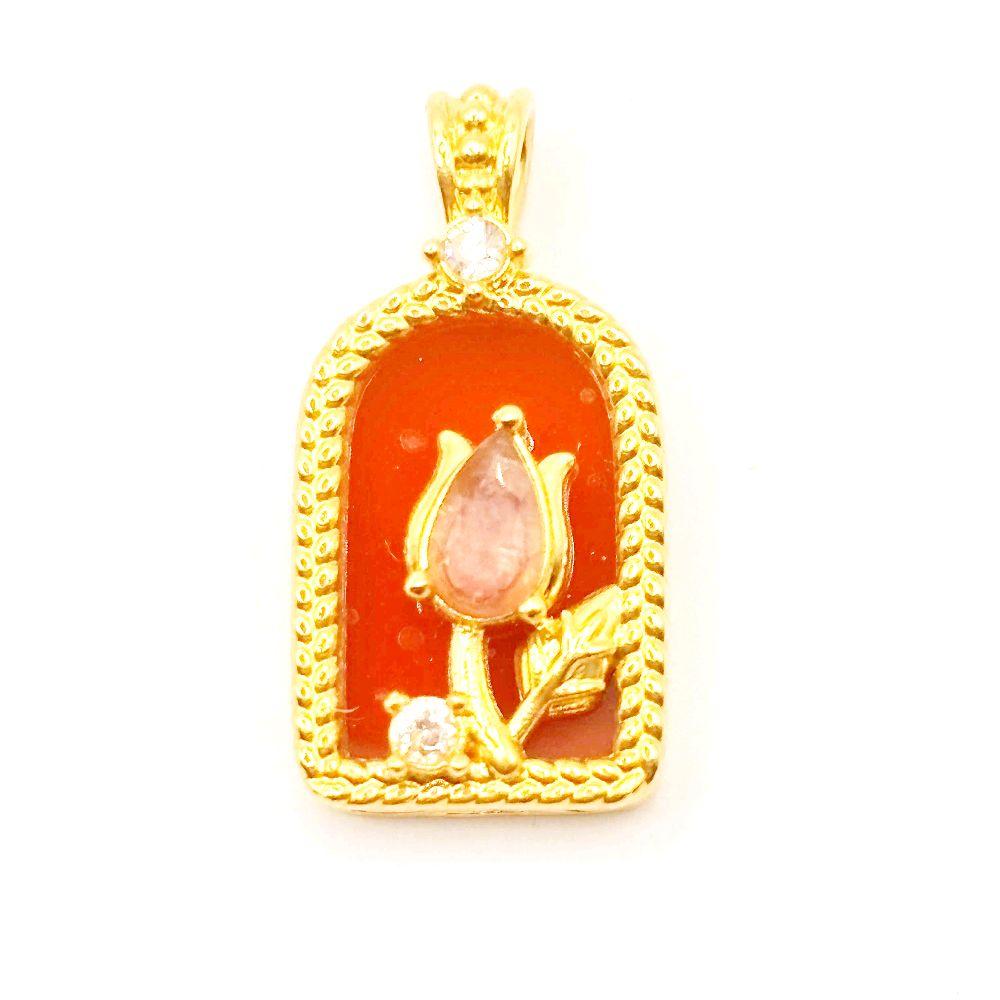 18k Saudi Gold Arched Tulip - SKU - SD9VKR6N