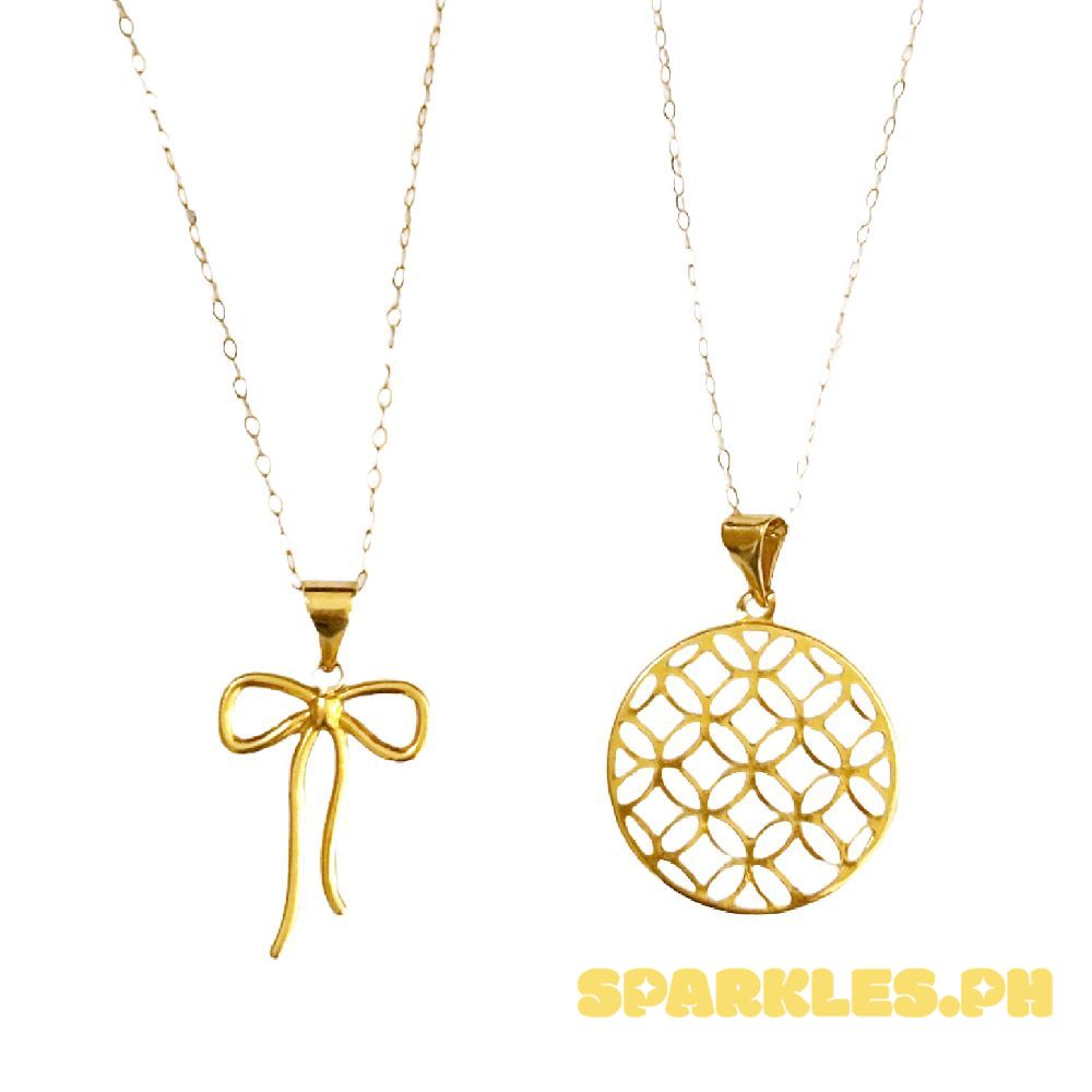 18k Saudi Gold Combo Sets Ribbon Style Open Back + Tauco Chain lv1 & Money Catcher + Tauco Chain lv1