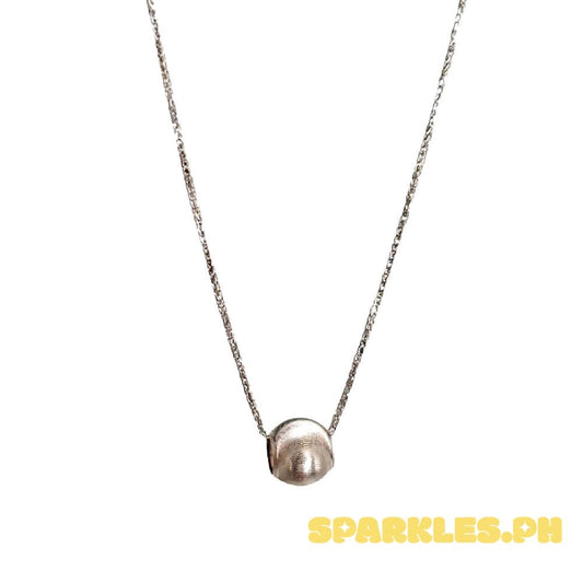 18k Saudi Gold White Gold Cat Eye + White Gold Foxtail Chain 18"