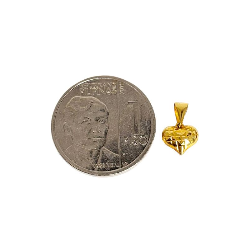 18k Saudi Gold Set Diacut Heart Buo + Cadena Chain 20”