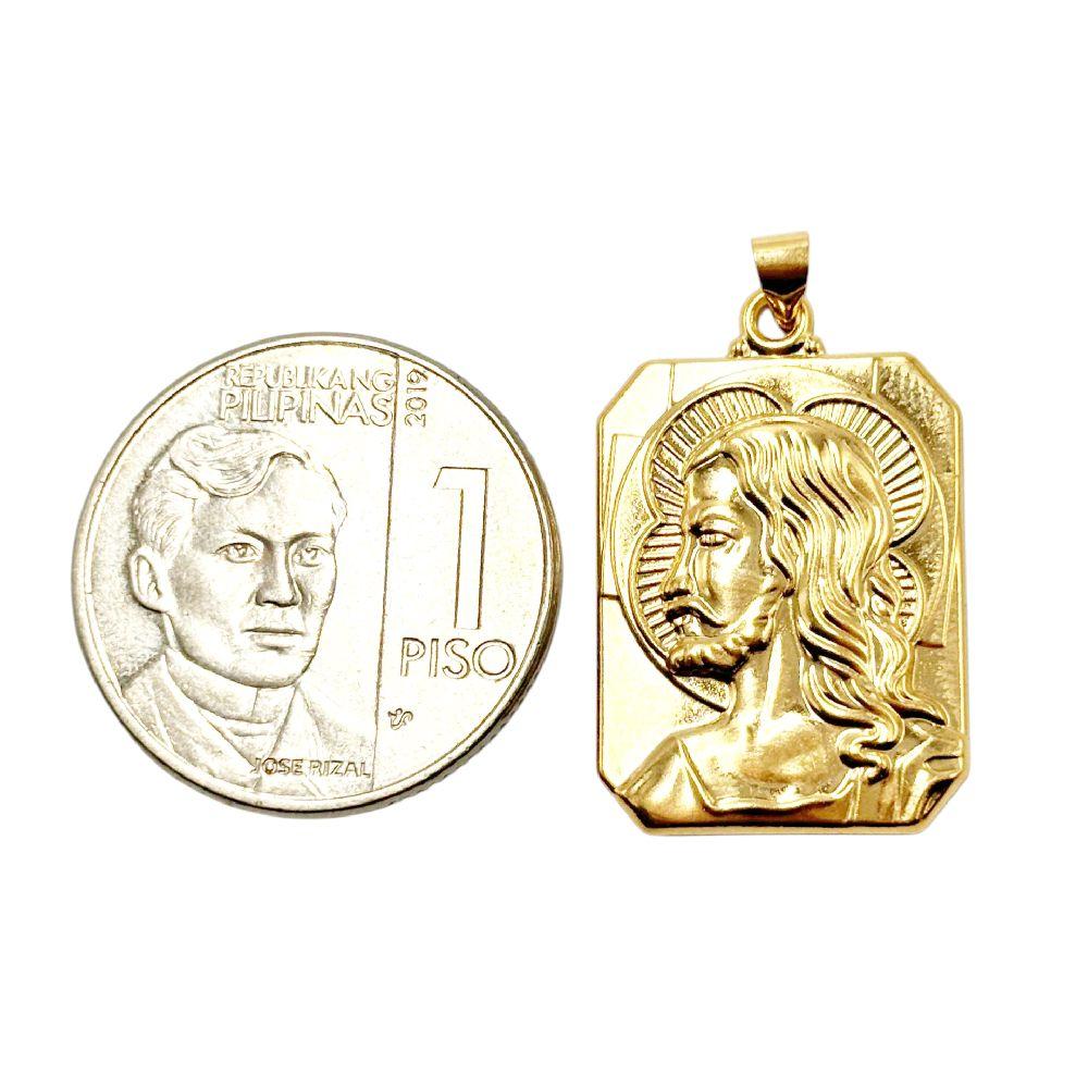18k Saudi Gold Christ Pendant - SKU-FP908R4V