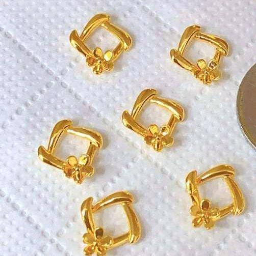 18k Saudi Gold Set Flower Frame Style AMPAW + Tauco Chain lv1
