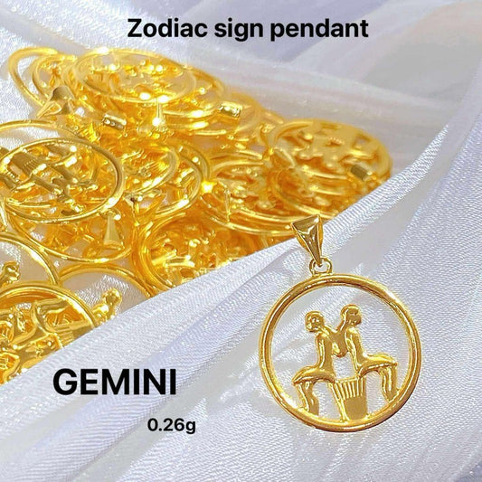 18k gold Gemini Pendant Solid .26 PER GRAM