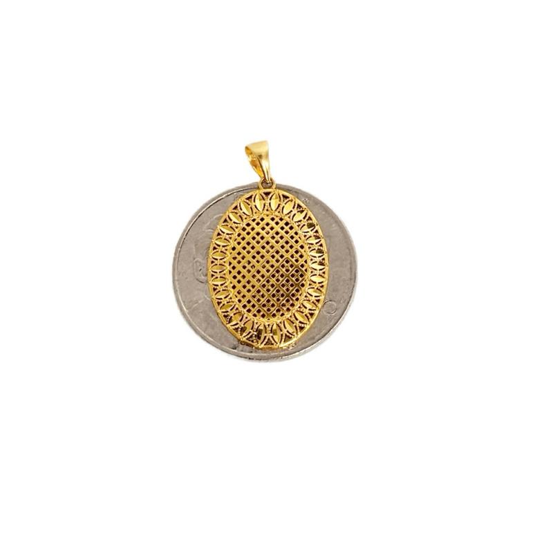 18k Saudi Gold Set Oval Mesh + Big Tauco Chain 18”