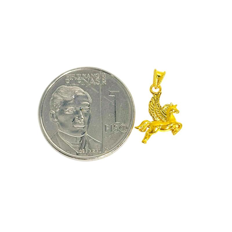 AMPAW/HOLLOW 18k Saudi Gold Wing Horse Pendant - SKUFE0526PEN1