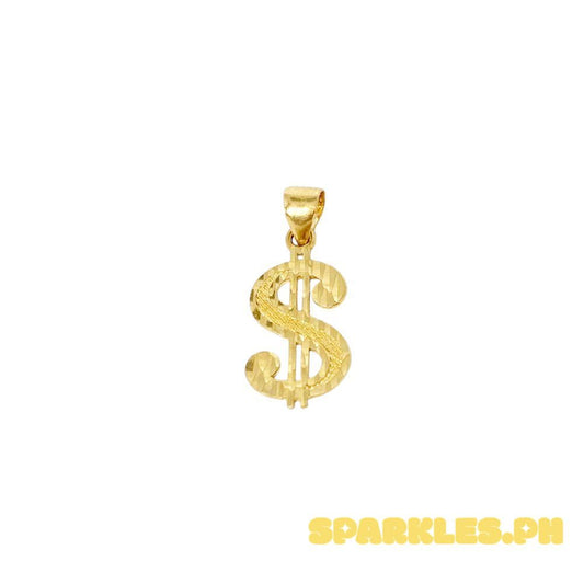 18k Saudi Gold Mini Dollar Pendant - SKU-A50JTMXO