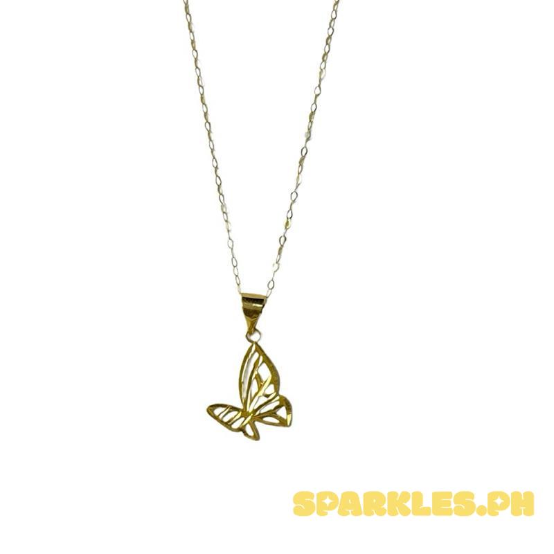18k Saudi Gold Set Mariposa with Tauco Chain Necklace
