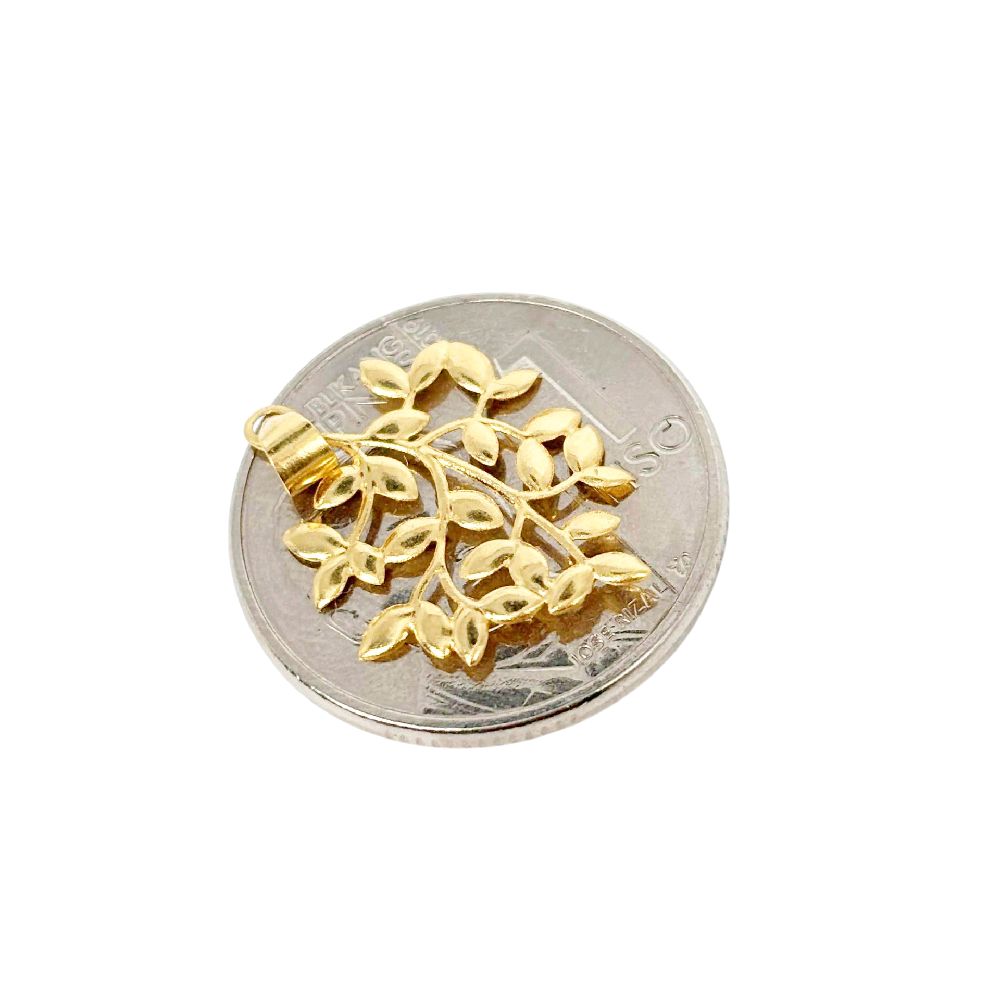 18k Saudi Gold Tree Pendant Solid Pawnable - SKU-O0L2PPVY