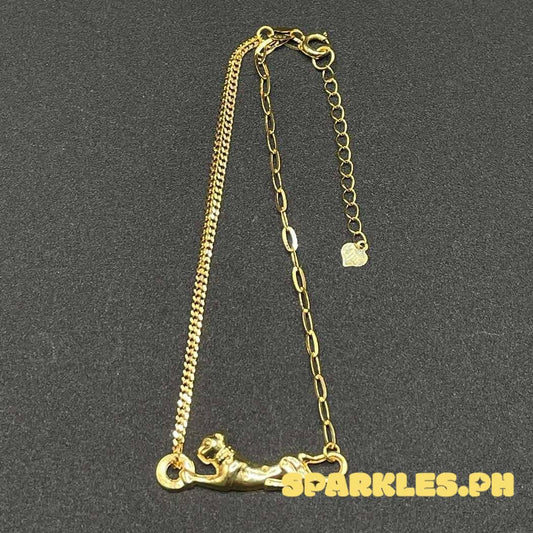 18k Saudi Gold Panther Bracelet Solid Pawnable - SKU-OVONC0LF