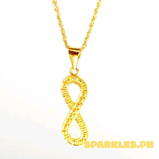 18k Saudi Gold Set F Style Infinity+ Rope Chain 18"