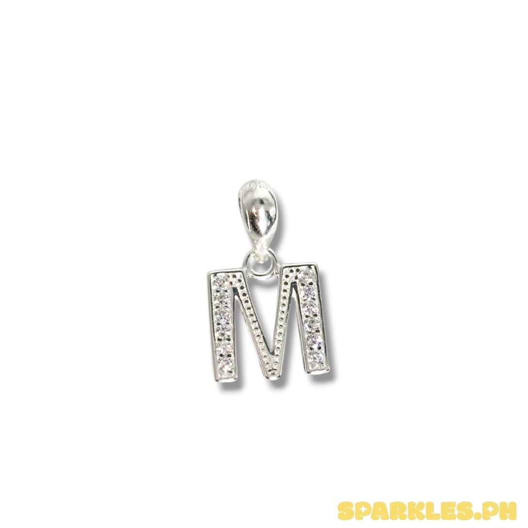 MT - 92.5 Sterling Silver - Letter M Pendant