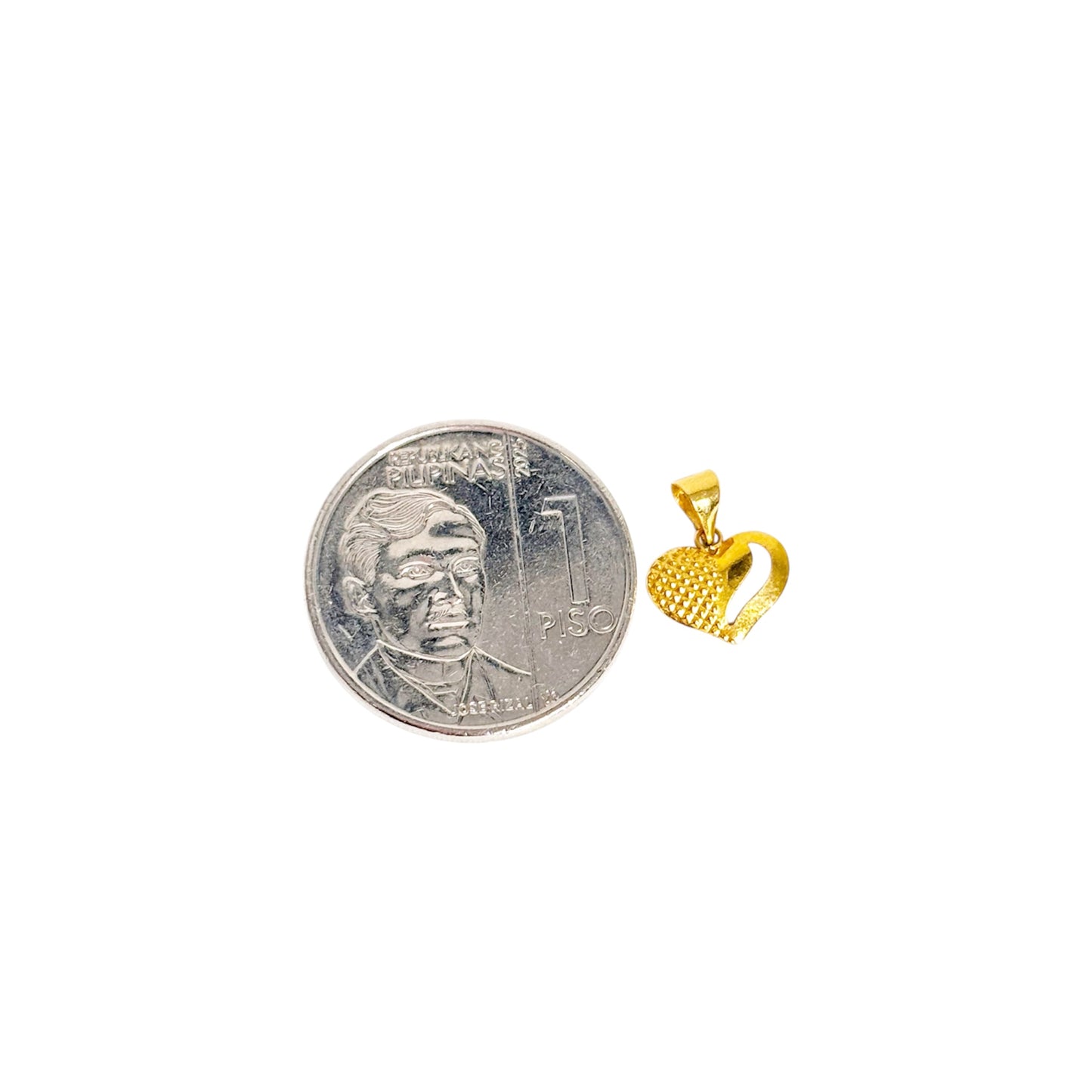 18k Saudi Gold Broken Heartty Pendantt .17 grams - SKU-JIEEI7AZ
