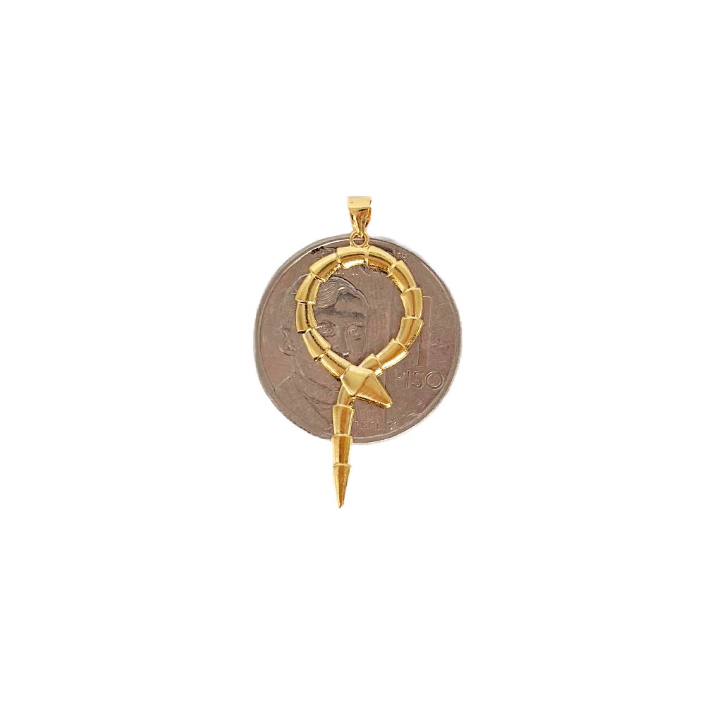 18k Saudi Gold Serpentine Pendant + Tauco Chain lv1