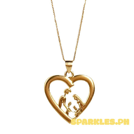 18k Saudi Gold Set La Familia + Foxtail Chain 18"